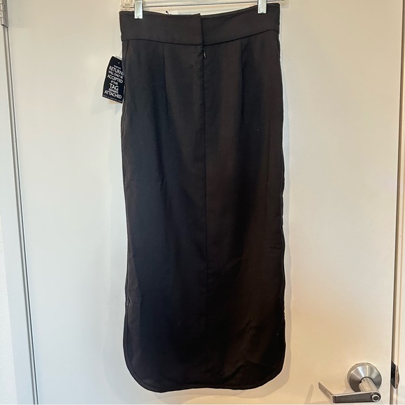 NWT Adam Lippes Classic Black pencil Skirt size 2 wool silk midi style #415409CP - Picture 2 of 9